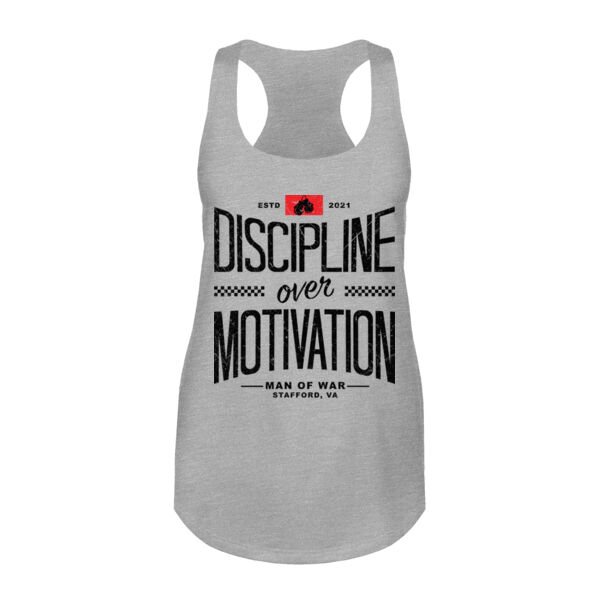 DISCIPLINE OVER MOTIVATION - WOMEN'S FITTED TANK TOP - $83G5K9$ Thumbnail